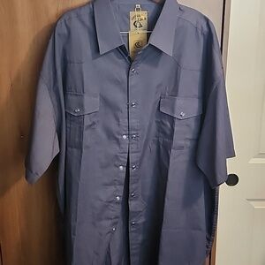 Coevals Club Men's Short Sleeve Casual Western Black Snap Buttons Shirt 4XL NWT